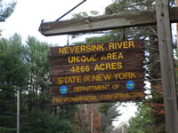 Neversink River Unique Area sign